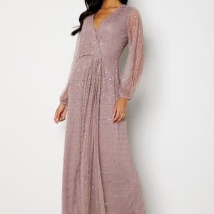 AngelEye Long Sleeve Sequin Dress Lavender S (UK10)