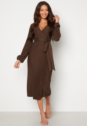 BUBBLEROOM Jolie wrap dress Brown XS