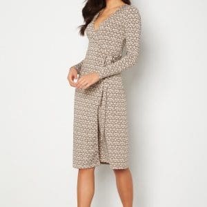 BUBBLEROOM Naomi midi dress Beige / Floral XS