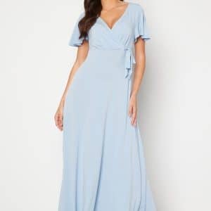 VILA Vallea Tie S/S Ankle Dress Kentucky Blue L