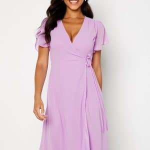 Bubbleroom Occasion Grienne Wrap Midi Dress Lilac XS