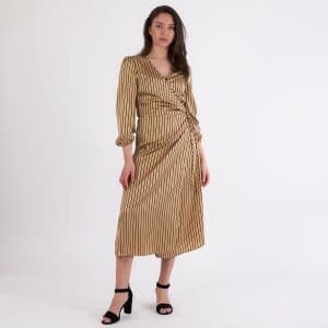 Pure friday - Puremmaline dress - Kjoler til hende - GOLD/BLACK STRIPE - XL
