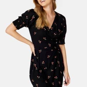 Pieces Nya 2/4 Wrap Dress Desert Sage AOP:Frui M