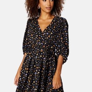 SELECTED FEMME Mynte 3/4 Short Dress Black AOP:FLOWERS XS