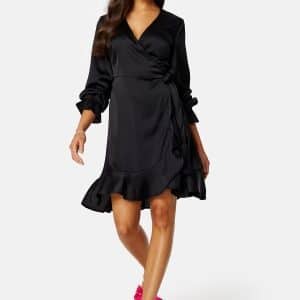 BUBBLEROOM Emiliana Wrap dress Black 46