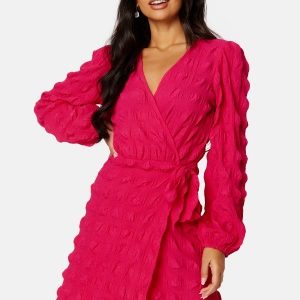 BUBBLEROOM Triniti wrap dress Pink 38