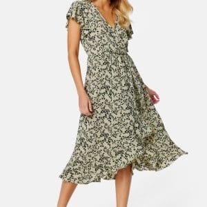 JDY Piper Midi Flounce Dress Chinois Green AOP:FL 42