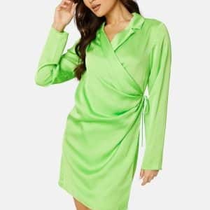 VILA Johanna Wrap Short Dress Jade Lime 44