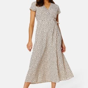 BUBBLEROOM Caylee long dress Light beige / Dotted 46
