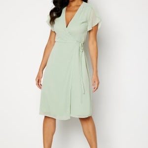 Bubbleroom Occasion Grienne Wrap Midi Dress Dusty green 2XL