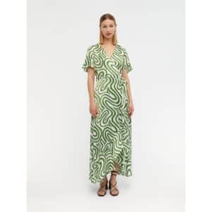 Object dame kjole OBJGREEN - Artichoke Green Graphic