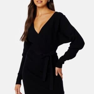 VERO MODA Hollyrem LS V-Neck Dress Black L