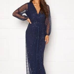 AngelEye Long Sleeve Seqiun Dress Navy M (UK12)