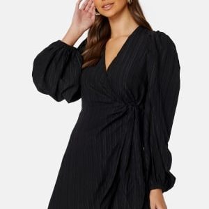 BUBBLEROOM Axelle Wrap Dress Black L