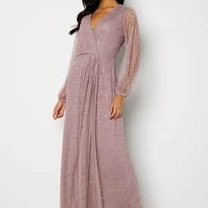 AngelEye Long Sleeve Sequin Dress Lavender M (UK12)