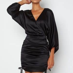 BUBBLEROOM Kimberly Satin Dress Black 36