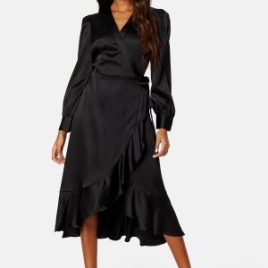 Object Collectors Item Sateen Wrap Dress Black 34