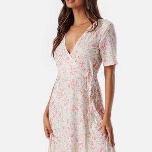 Pieces Pcappa SS Wrap Dress Cloud Dancer L