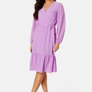 Happy Holly Linn midi Long Sleeve Dress Violet 48/50