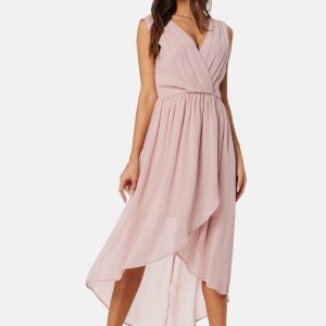 Bubbleroom Occasion High-Low Chiffon Dress Dusty pink 44