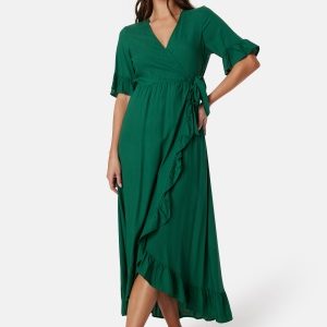 Happy Holly Emmie Viscose Maxi Dress Emerald green 48/50