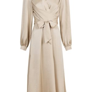 Neo Noir - Kjole - Rimini Heavy Sateen Dress - Champagne