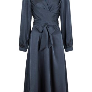 Neo Noir - Kjole - Rimini Heavy Sateen Dress - Midnight Blue