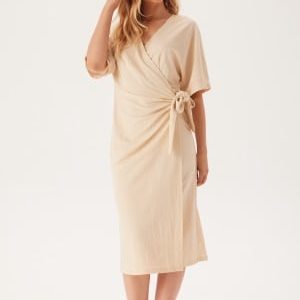 Happy Holly Soft Kimono Sleeve Dress Light beige 48/50