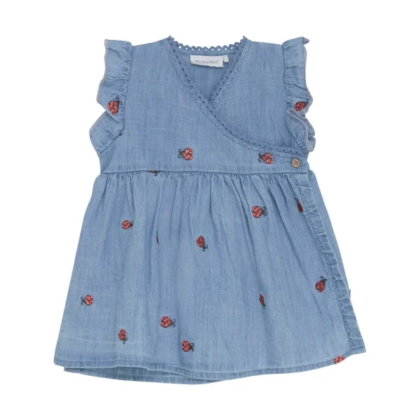 Kjole SS Emb. Chambray - 7023 - 56