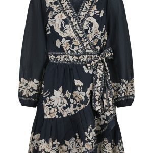 Neo Noir - Kjole - Dorna Printed Voile Dress - Navy