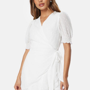 Dotted S/S wrap dress