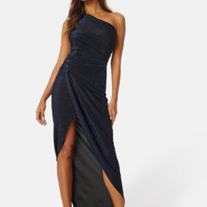 Glitter One Shoulder Rouch Dress