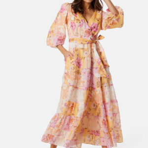 Imogen Tiered Wrap Midi Dress