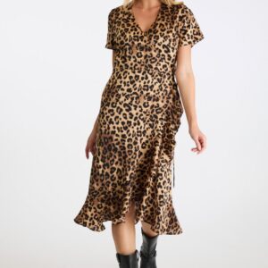 Magga Leo slå-om kjole - Leopard