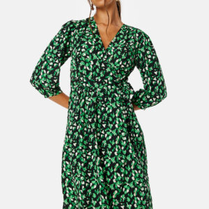 Meda Bri V-neck 3/4 Mid Calf Dress/SU