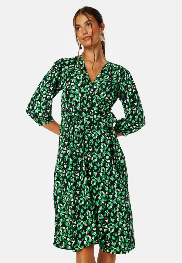 Meda Bri V-neck 3/4 Mid Calf Dress/SU