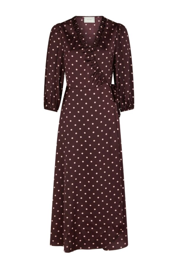Neo Noir - Kjole - Malinga Dot Dress - Wine (Levering slut juli)