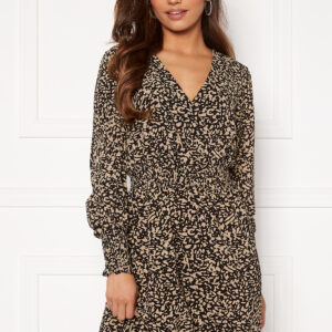 Nova Lux S/L V-Neck Smock Dress