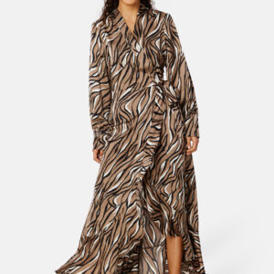 Papaya L/S Wrap Long Dress