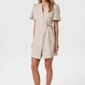 Sendita Eyelet kjole - Sand