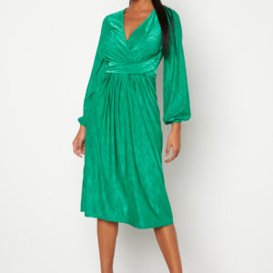 Wrap Tie Midi Dress
