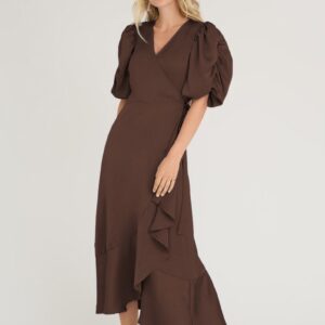 A-View - Kjole - Sinda dDess - Dark Brown (Levering midt september)