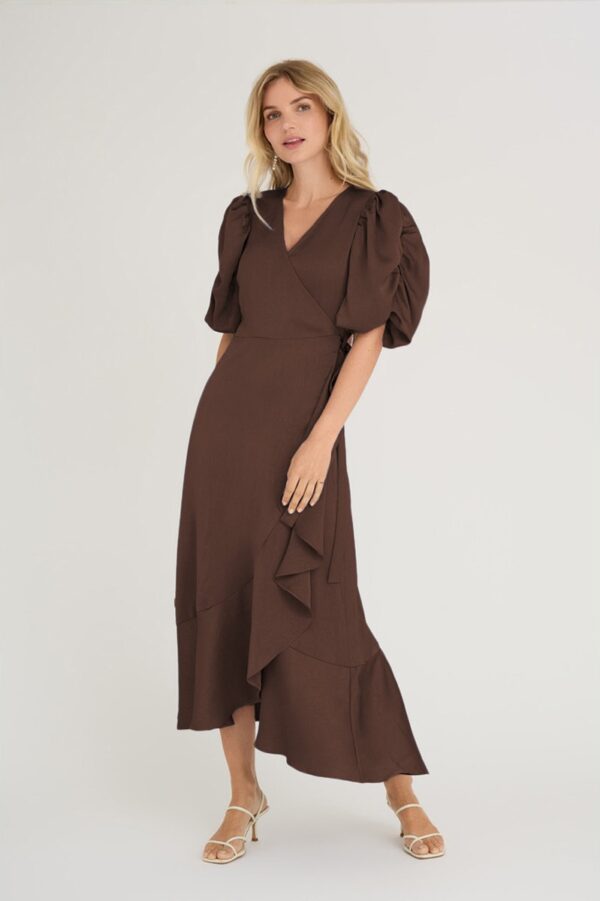A-View - Kjole - Sinda dDess - Dark Brown (Levering midt september)